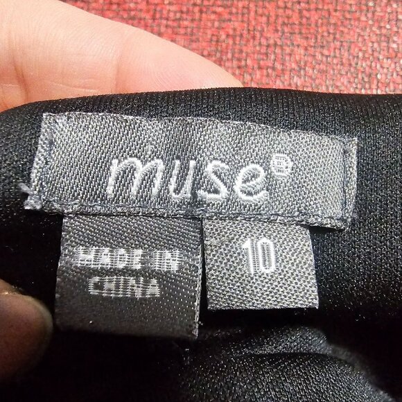 VTG‎ Y2K Muse Halter Multicolor Abstract Dress Sz 10 Stretch Babydoll Urban - Picture 3 of 10